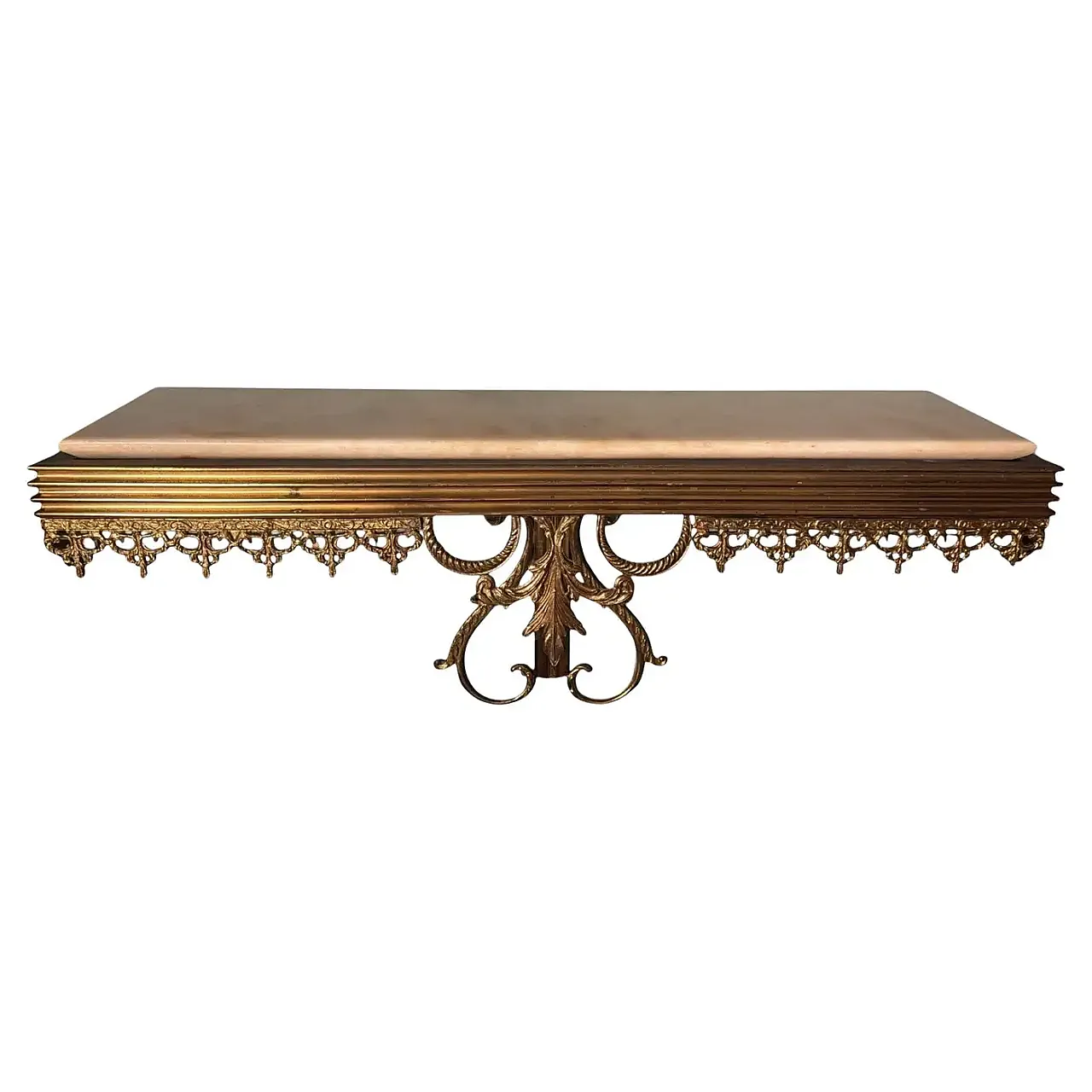 Console a parete in stile Luigi XVI con piano in marmo, anni '30 1