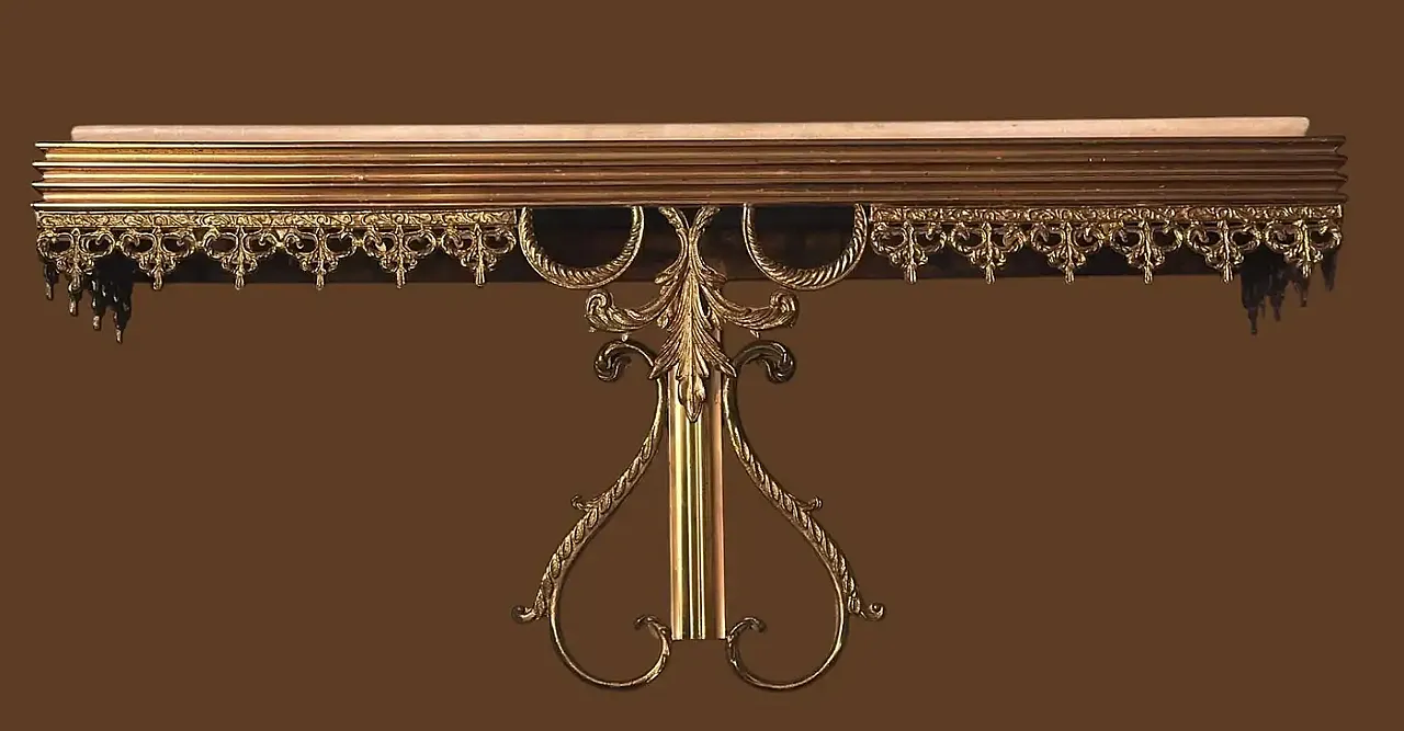 Console a parete in stile Luigi XVI con piano in marmo, anni '30 3