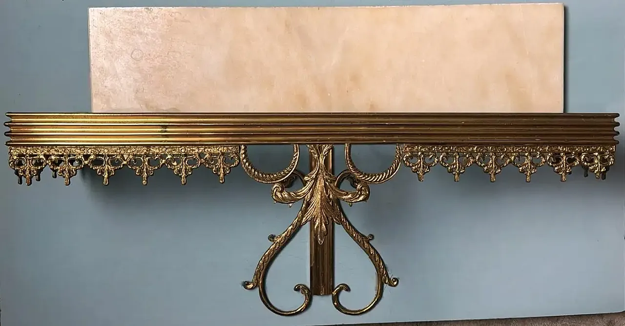 Console a parete in stile Luigi XVI con piano in marmo, anni '30 7