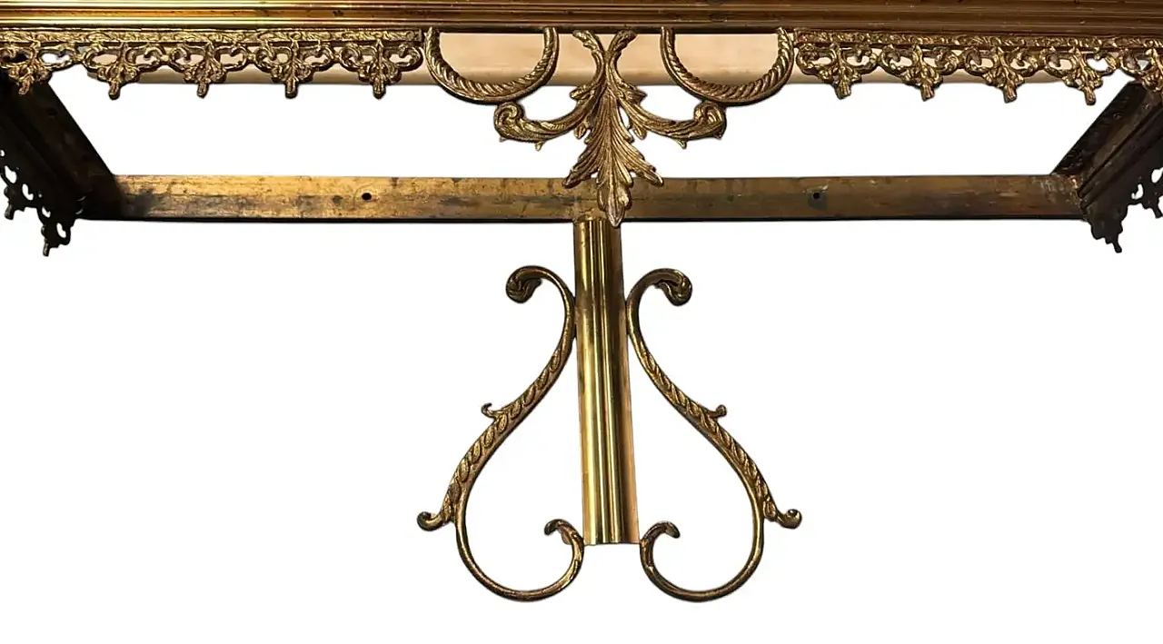 Console a parete in stile Luigi XVI con piano in marmo, anni '30 11