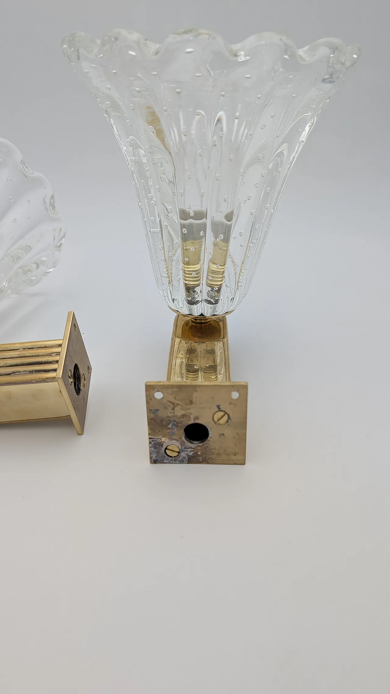 Coppia applique in vetro di Murano di Barovier, anni '50 2