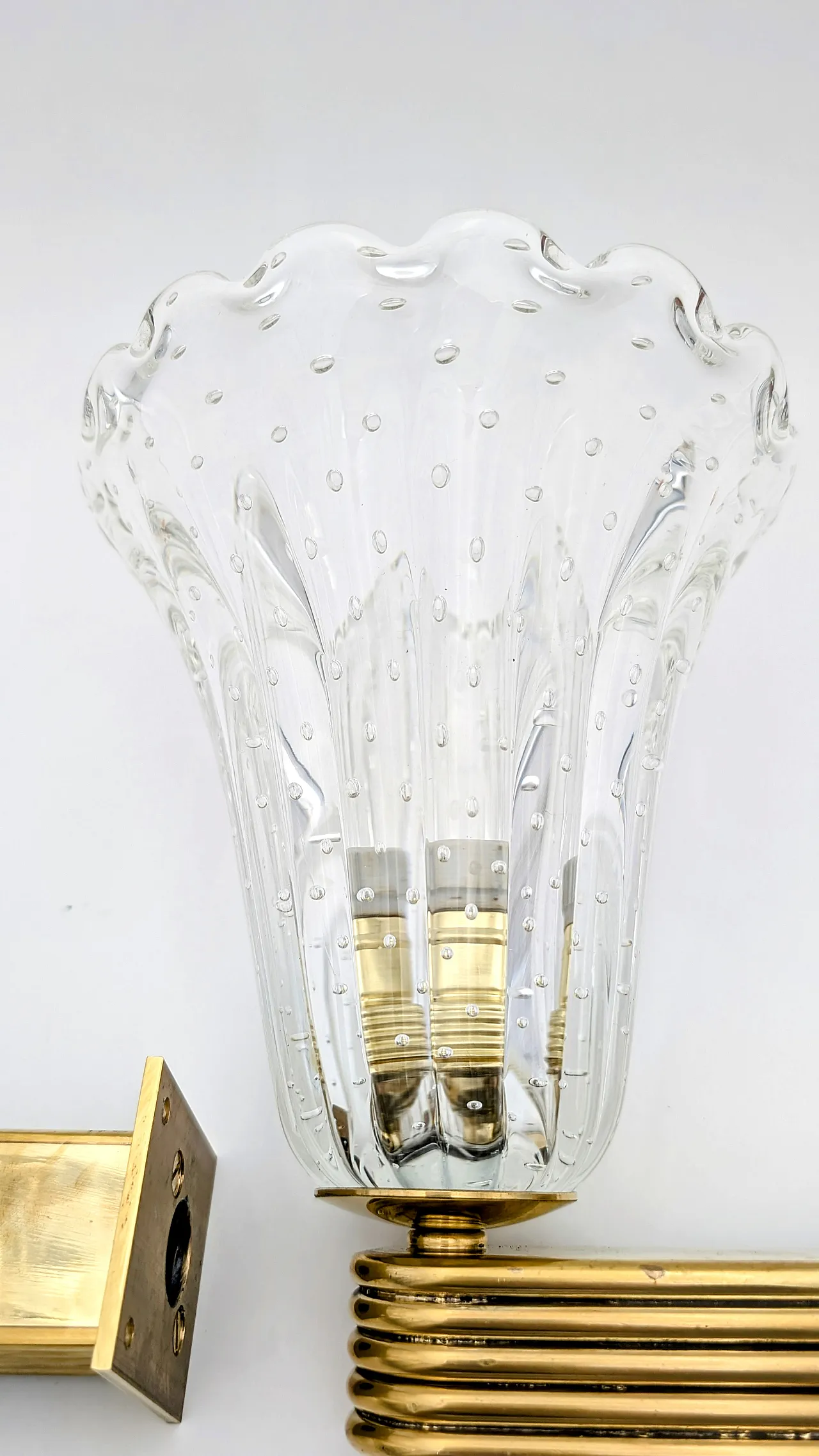 Coppia applique in vetro di Murano di Barovier, anni '50 4
