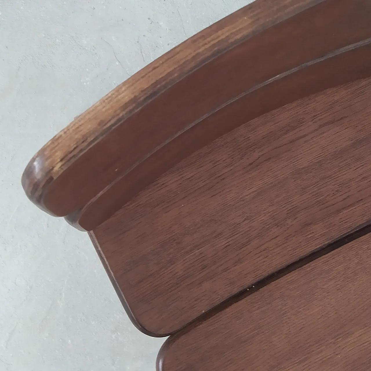 Pair of solid wood chairs Brutalist, 1970s 6