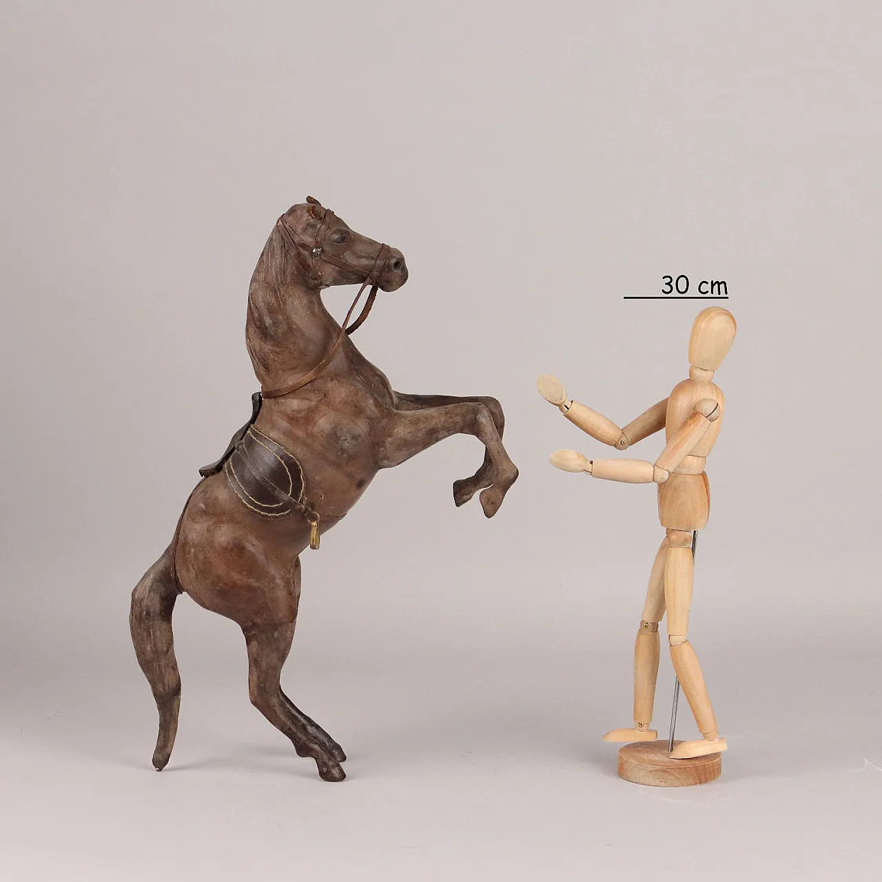 Leather-clad prancing horse, 20th century 2