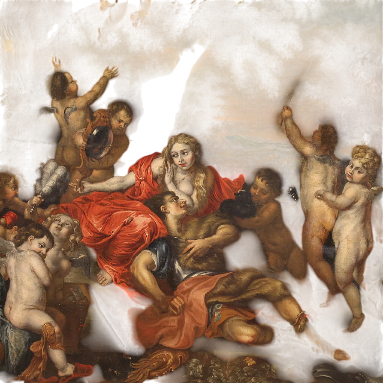 Mythological painting, allegory of Venus and Mars, 17th century 16