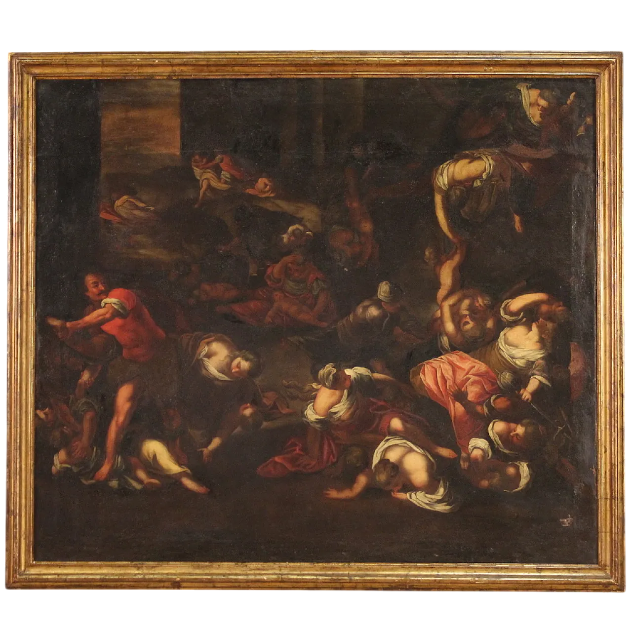 Dipinto religioso La strage degli innocenti, '600 16