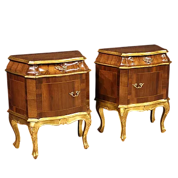 Pair of Venetian bedside tables, 20th century