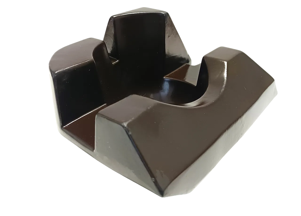 Ciotola o scultura in ceramica smaltata marrone, anni '70 11