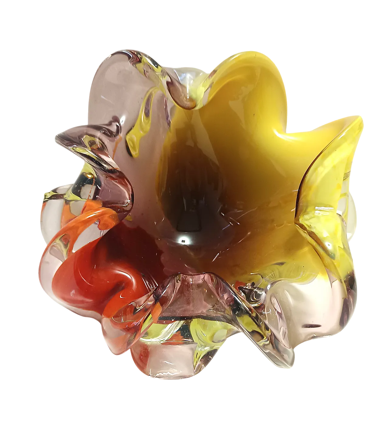 Posacenere in vetro di Murano policromo attr. a Toso, anni '60 10