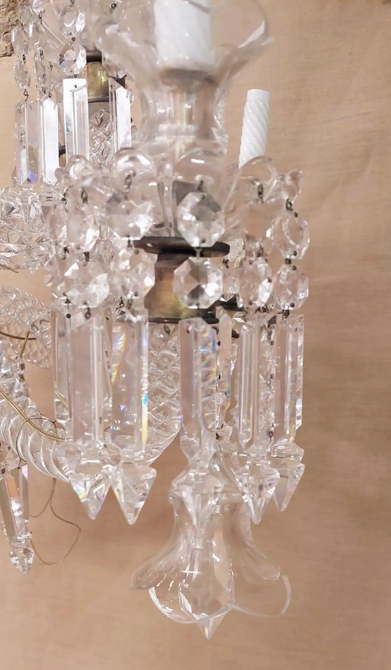 Fourteen-light crystal chandelier, early 20th century 5