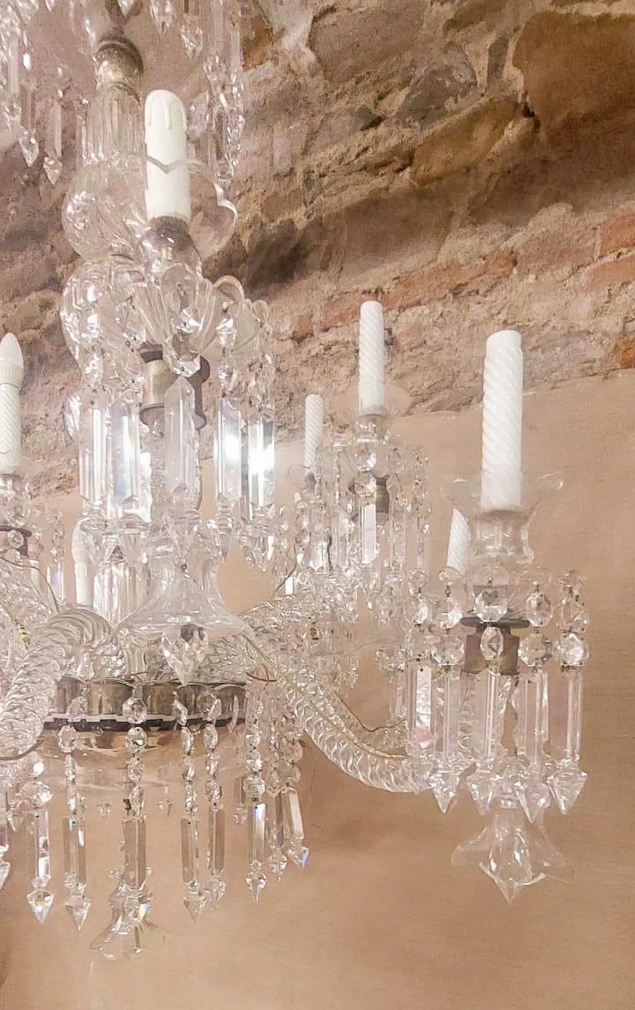 Fourteen-light crystal chandelier, early 20th century 8