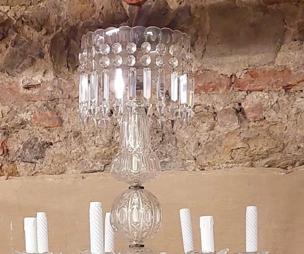 Fourteen-light crystal chandelier, early 20th century 10