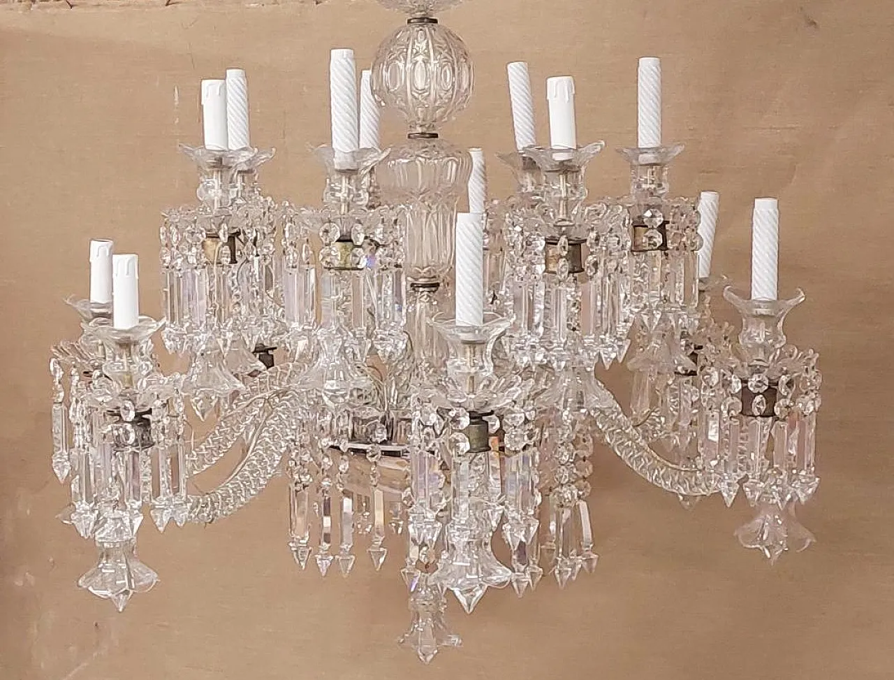 Fourteen-light crystal chandelier, early 20th century 11