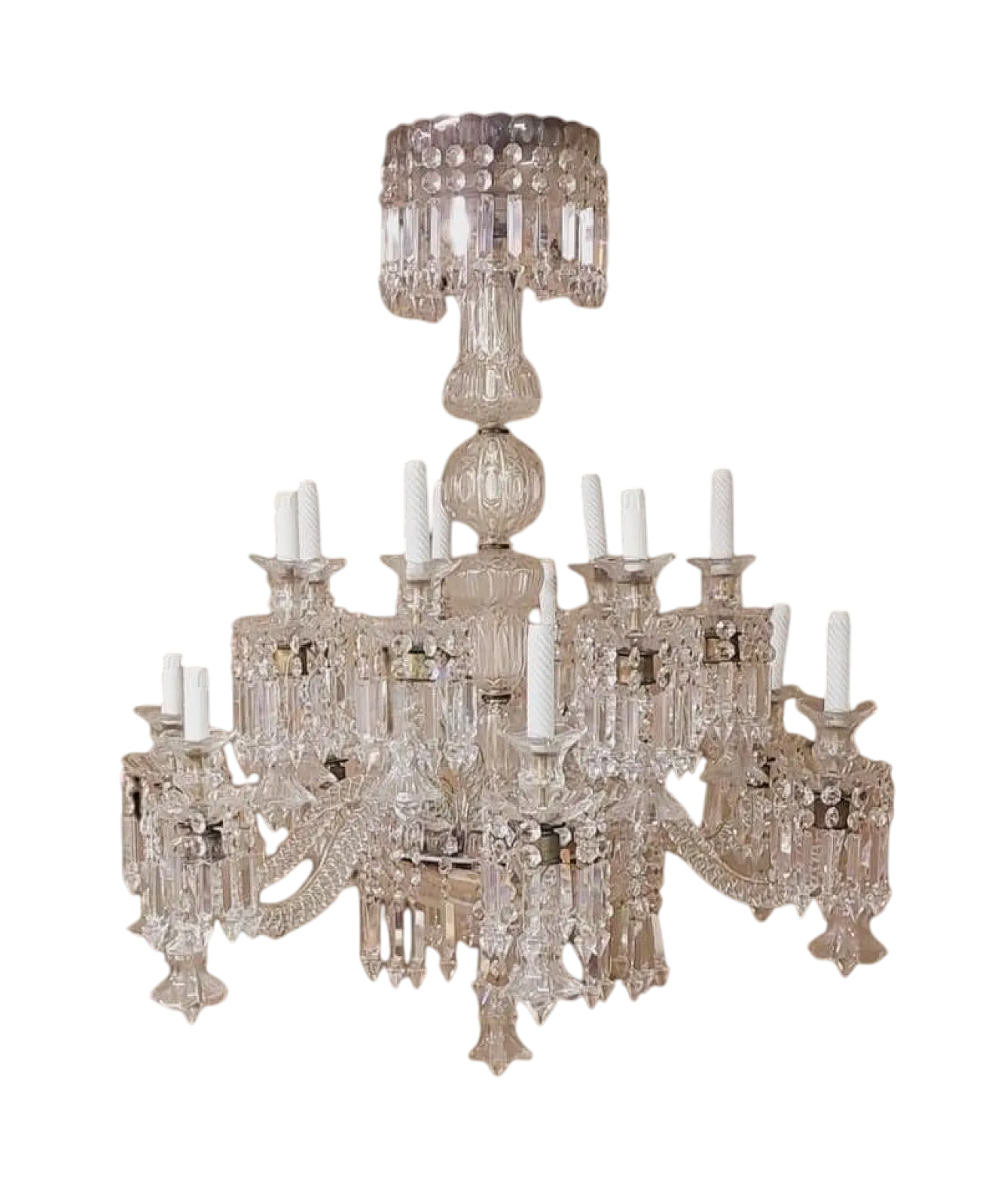 Fourteen-light crystal chandelier, early 20th century 13