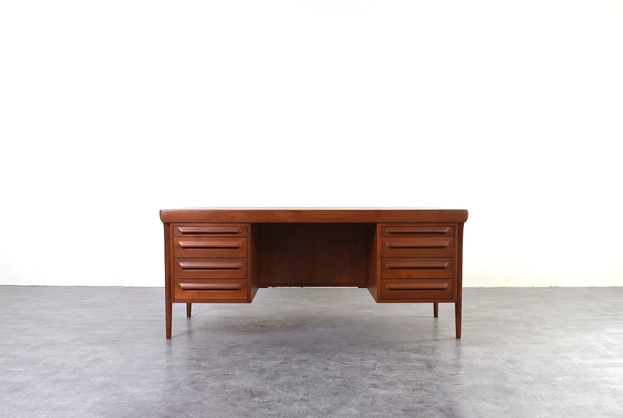 Danish Teak Freestanding Desk by Ib Kofod-Larsen for Faarup Møbelfabri 1