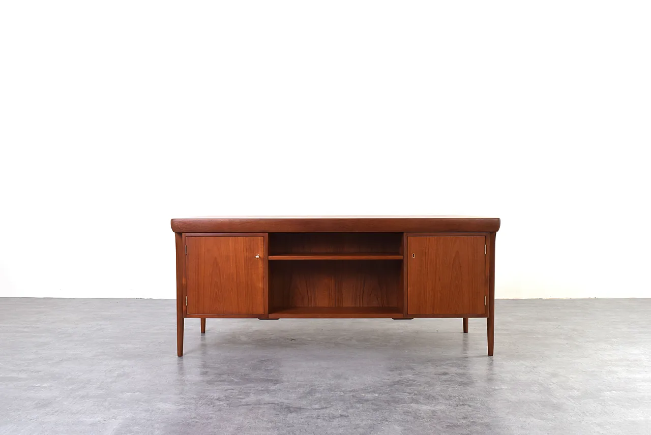 Danish Teak Freestanding Desk by Ib Kofod-Larsen for Faarup Møbelfabri 5