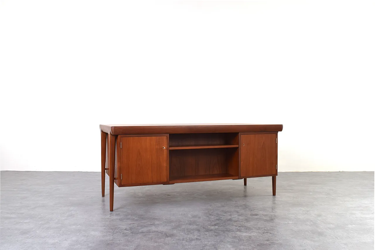 Danish Teak Freestanding Desk by Ib Kofod-Larsen for Faarup Møbelfabri 6