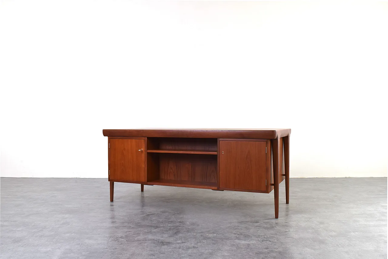 Danish Teak Freestanding Desk by Ib Kofod-Larsen for Faarup Møbelfabri 7