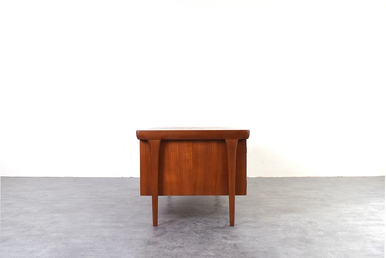Danish Teak Freestanding Desk by Ib Kofod-Larsen for Faarup Møbelfabri 9