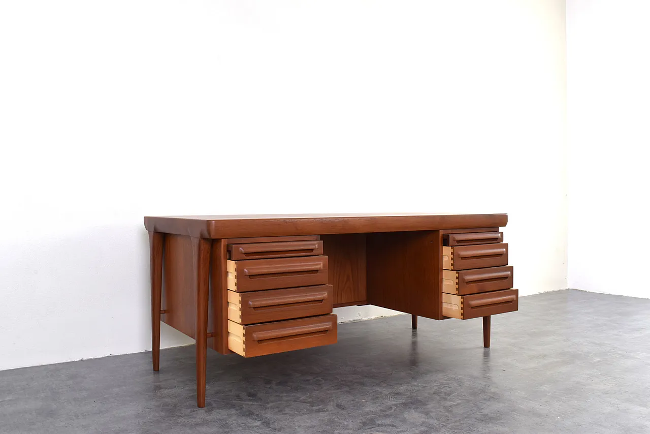 Danish Teak Freestanding Desk by Ib Kofod-Larsen for Faarup Møbelfabri 13