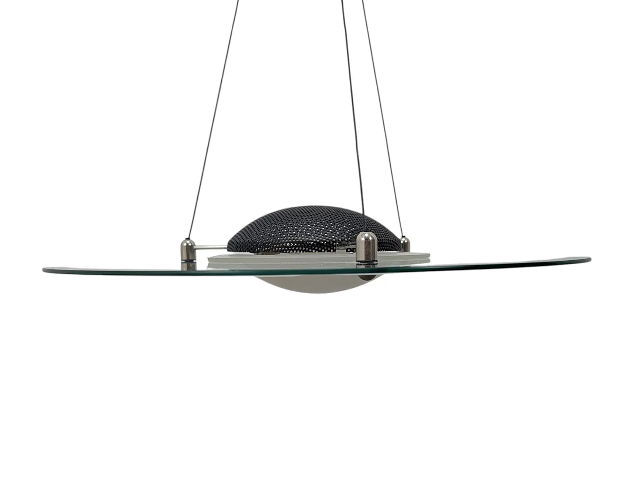 Suspension lamp with 70s's Mulated Glass plate 2