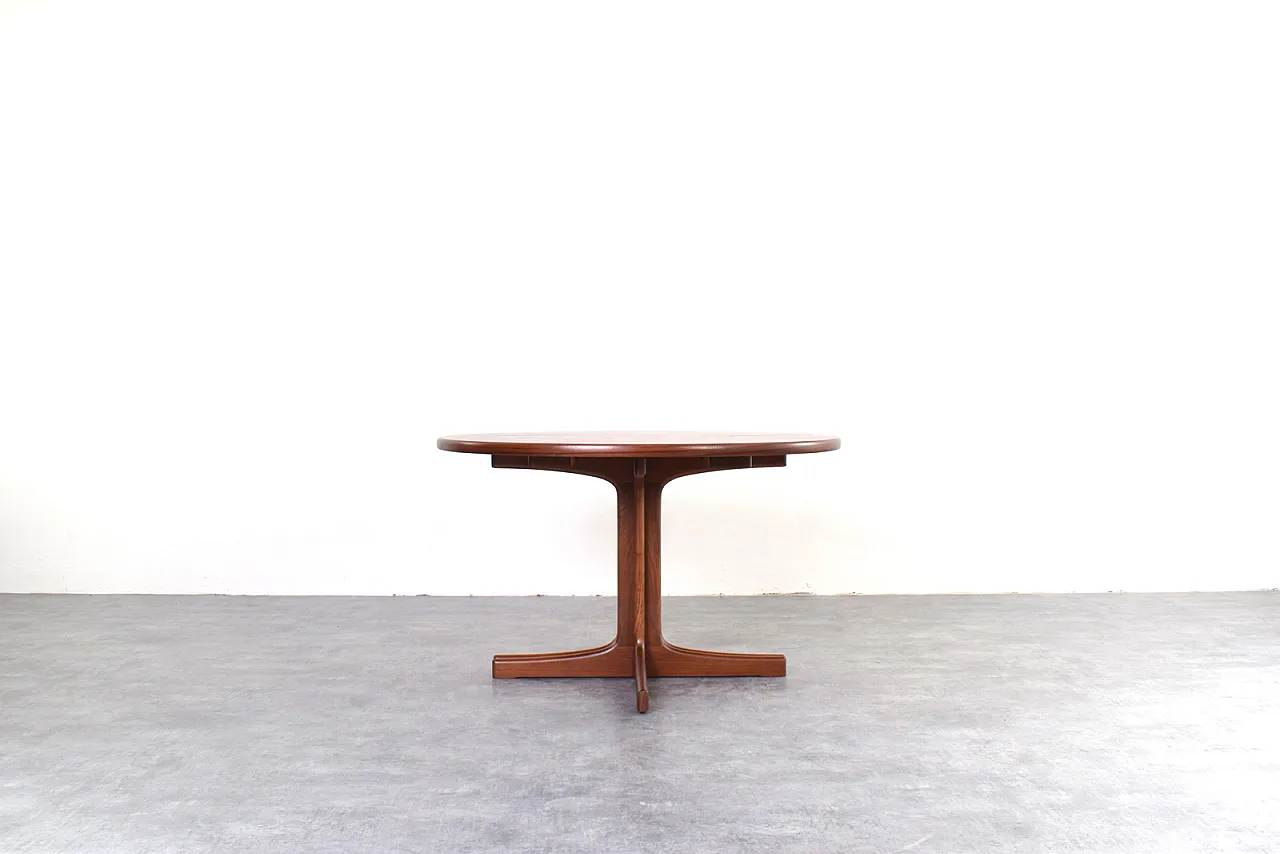 Tavolo da pranzo estesibile in teak danese, anni '60 1