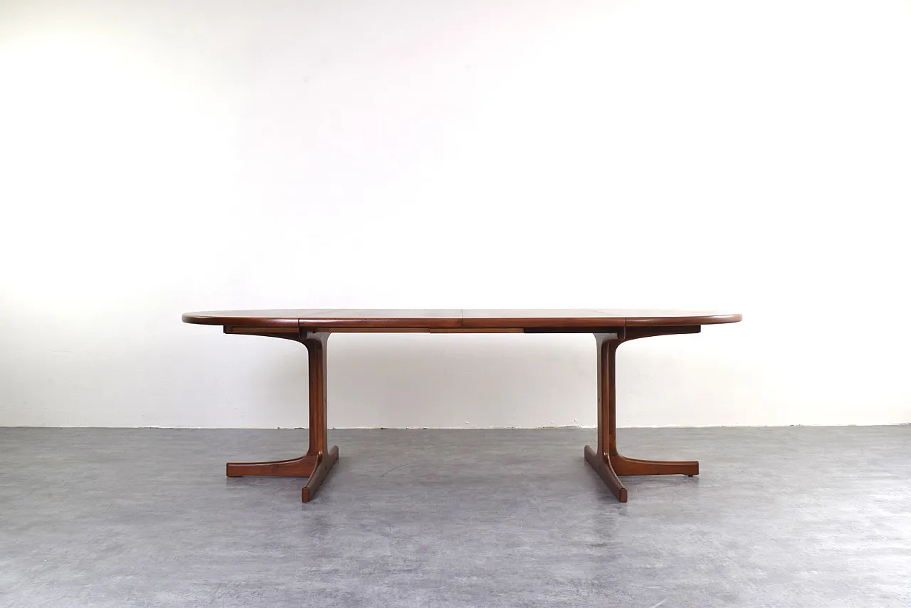 Tavolo da pranzo estesibile in teak danese, anni '60 2