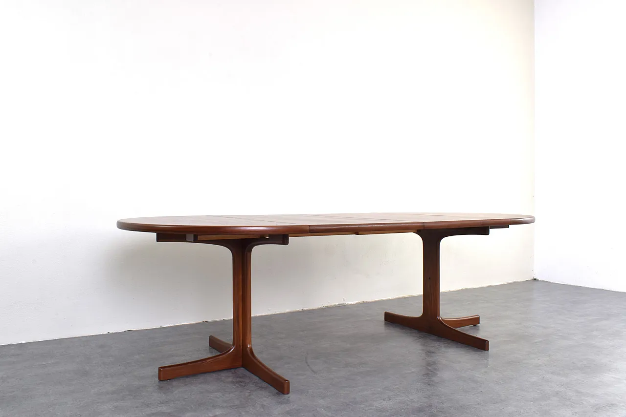 Tavolo da pranzo estesibile in teak danese, anni '60 5
