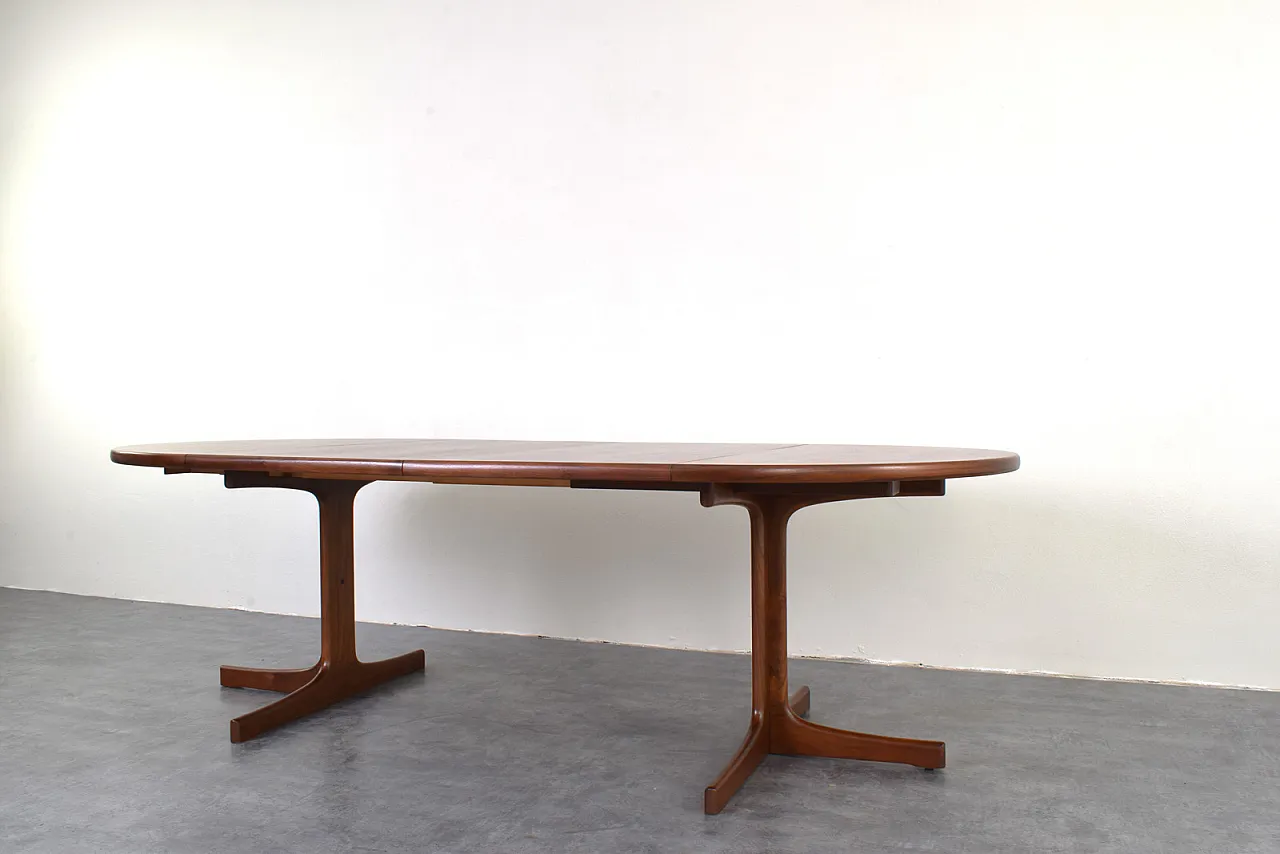 Tavolo da pranzo estesibile in teak danese, anni '60 6