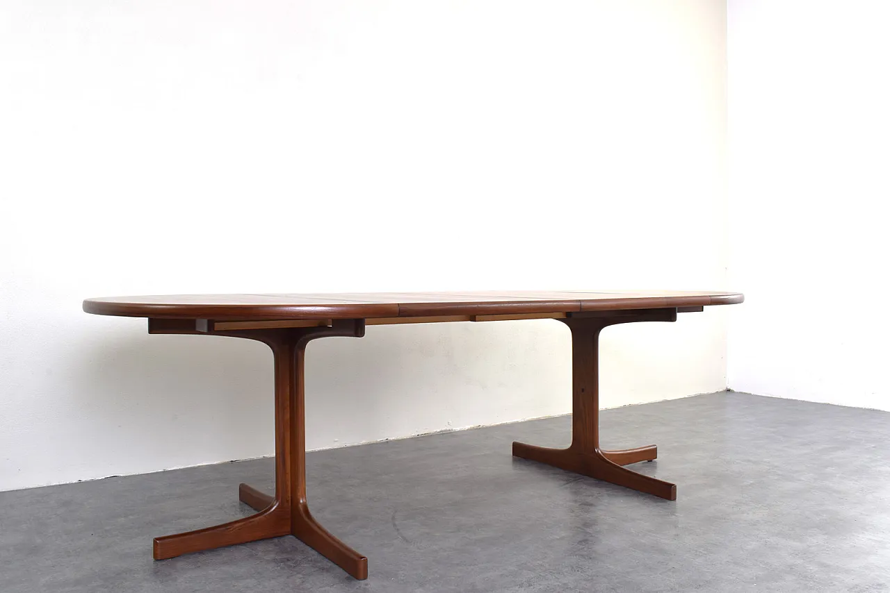 Tavolo da pranzo estesibile in teak danese, anni '60 7