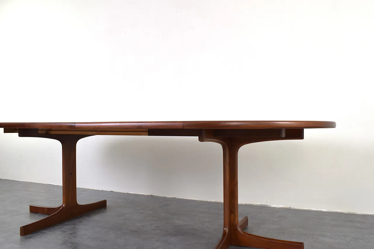 Tavolo da pranzo estesibile in teak danese, anni '60 10