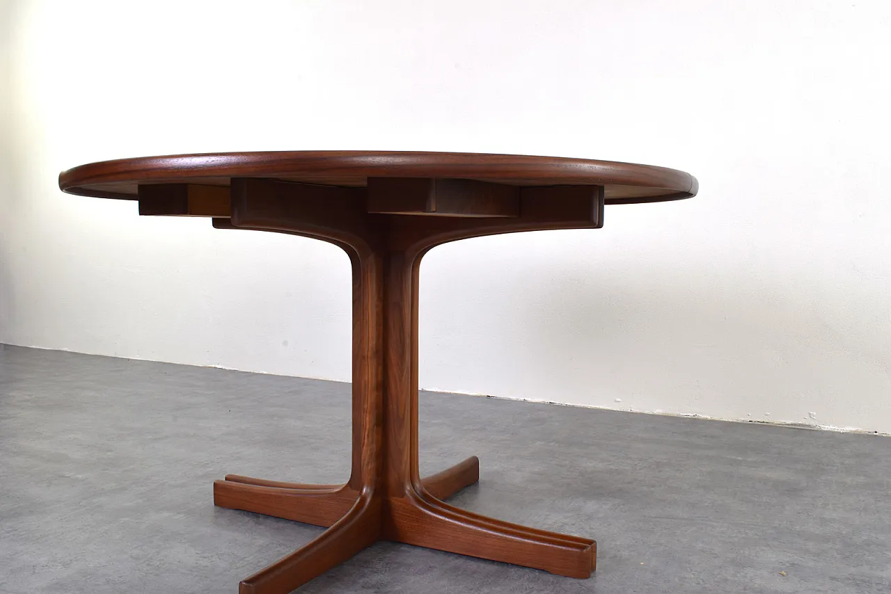 Tavolo da pranzo estesibile in teak danese, anni '60 11