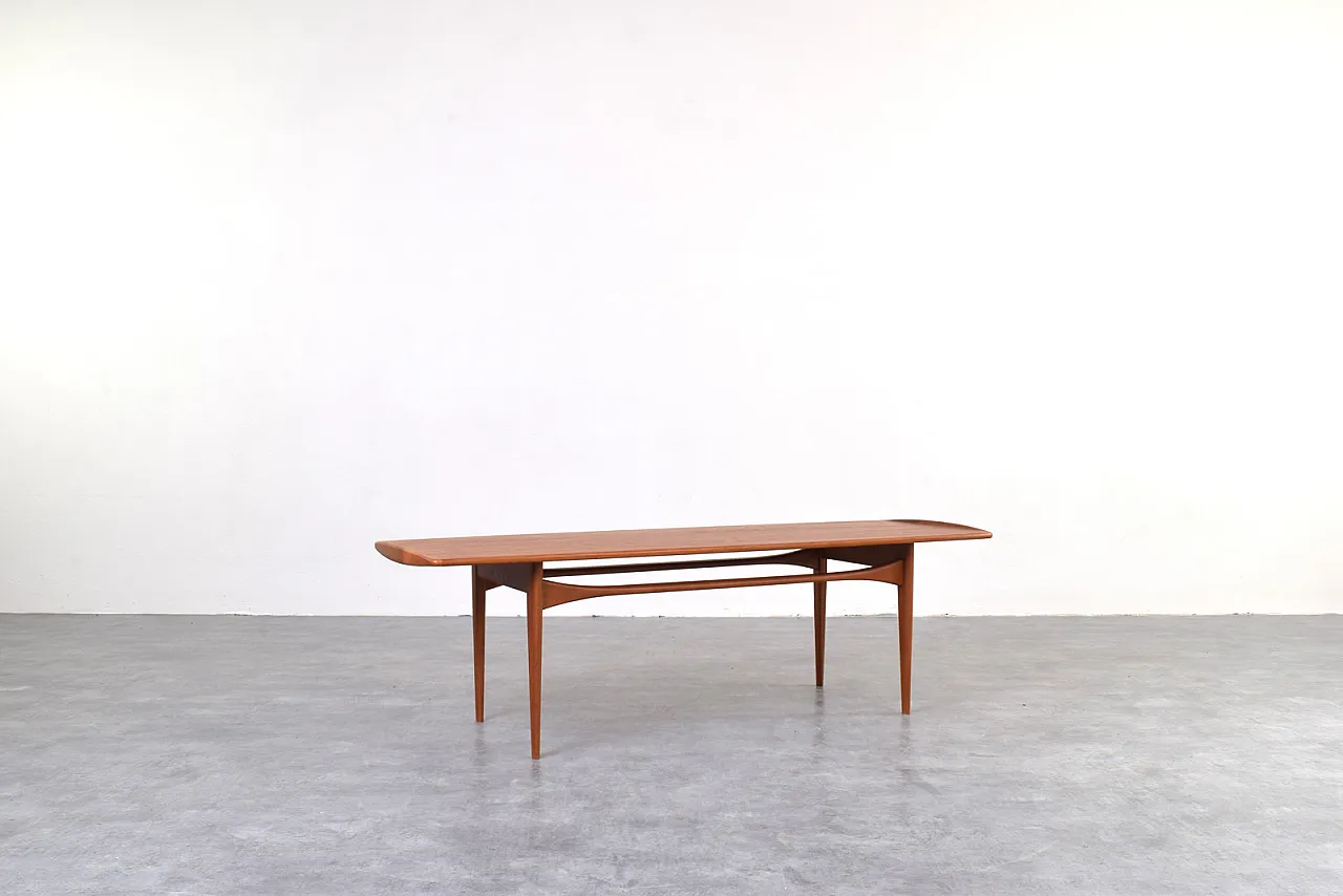 Tavolino in teak di Tove Kind-Larsen per Francia e Søn, 60s 1