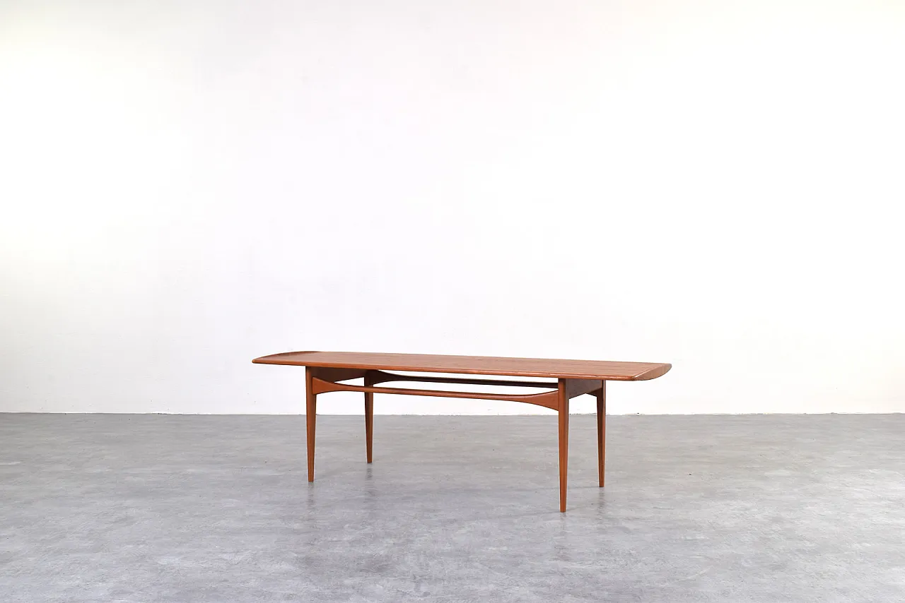 Tavolino in teak di Tove Kind-Larsen per Francia e Søn, 60s 2
