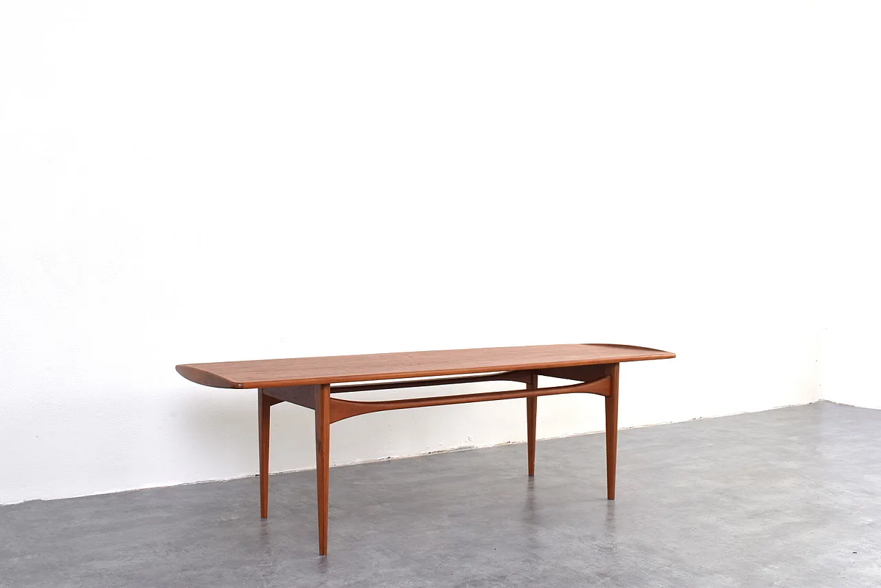 Tavolino in teak di Tove Kind-Larsen per Francia e Søn, 60s 5