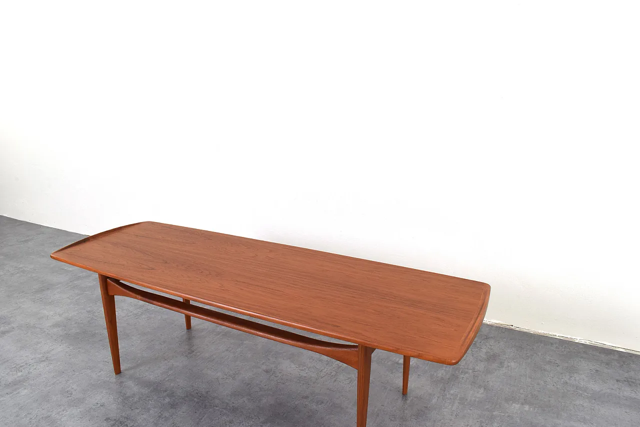 Tavolino in teak di Tove Kind-Larsen per Francia e Søn, 60s 8