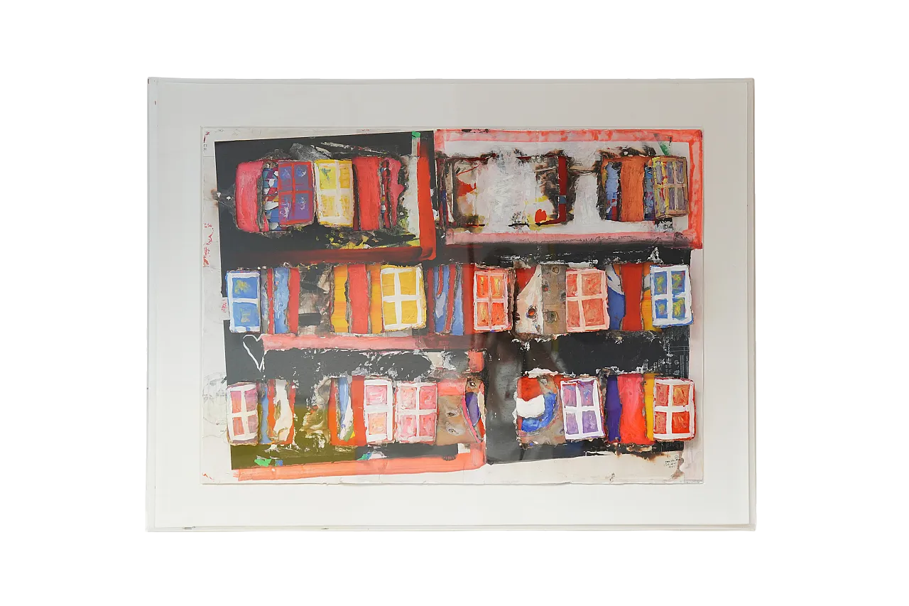 Mixed Media 'Facades' by Guido Coletti Plexi, 80s 7