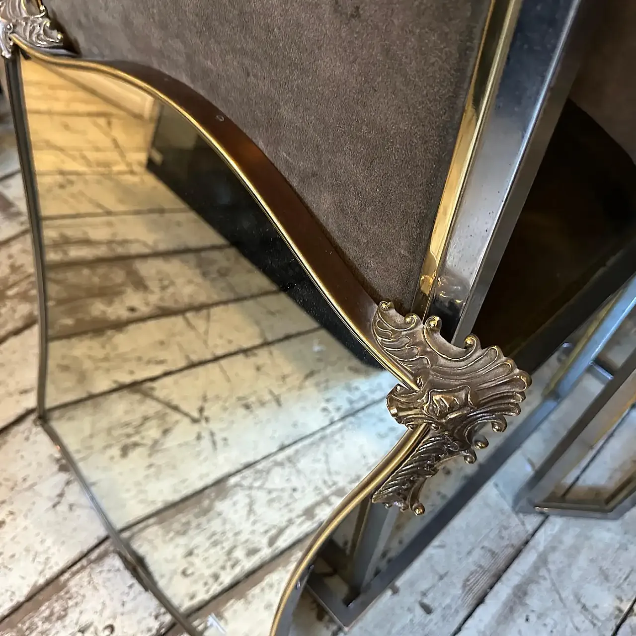 Specchio da parete in ottone di Gio Ponti, anni '50 9