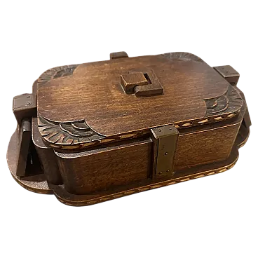 Oak box, hand-carved, 1930s