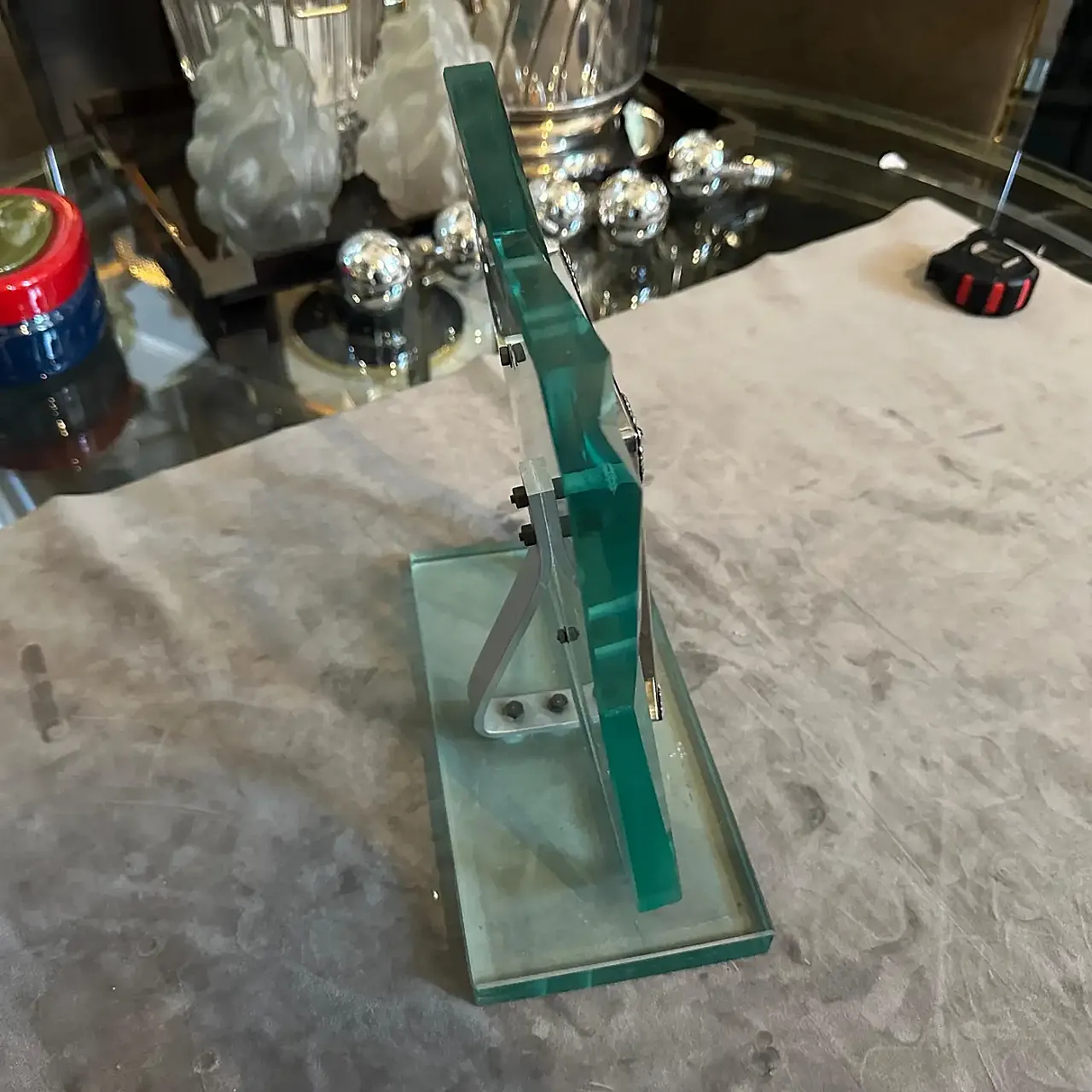 NIlo green glass frame in Fontana Arte style, 1960s 8