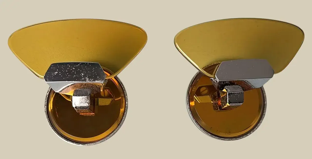 Coppia di ganci da parete di Veca per Fontana Arte, anni '70 1