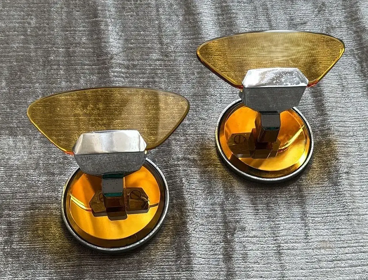 Coppia di ganci da parete di Veca per Fontana Arte, anni '70 3