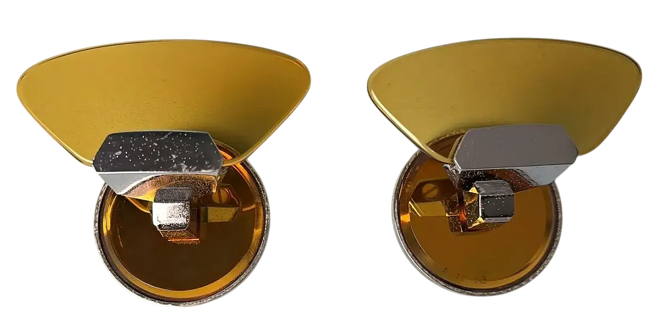 Coppia di ganci da parete di Veca per Fontana Arte, anni '70 11