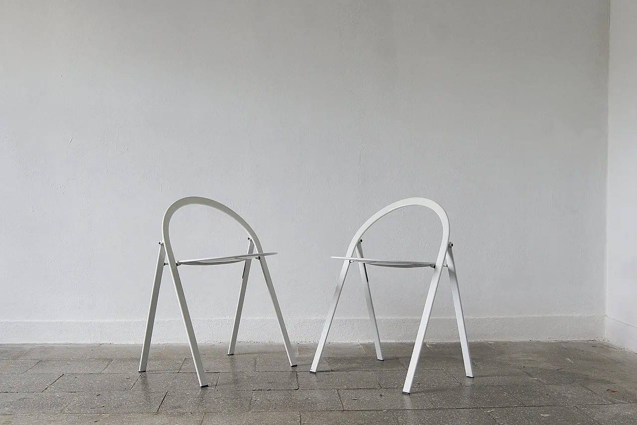 Pair of folding chairs by Giorgio Cattelan for Cidue, 1970s 1