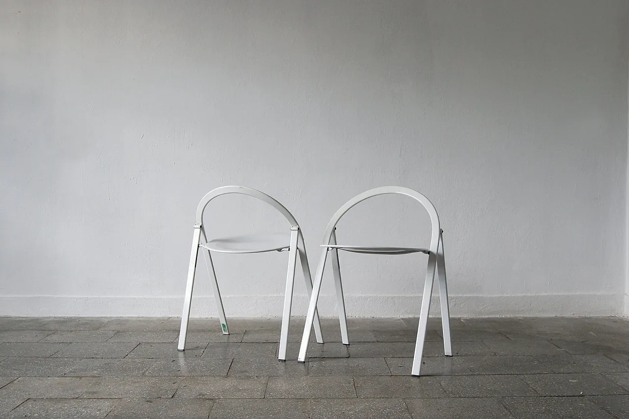 Pair of folding chairs by Giorgio Cattelan for Cidue, 1970s 2