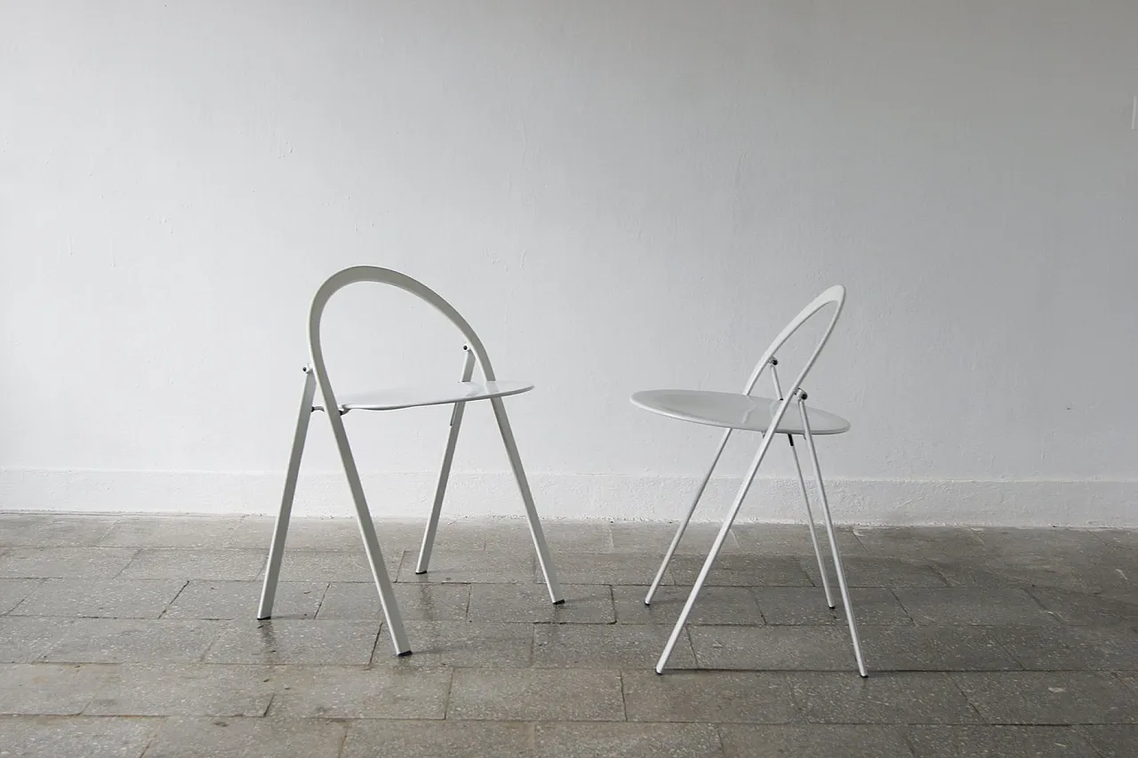 Pair of folding chairs by Giorgio Cattelan for Cidue, 1970s 3
