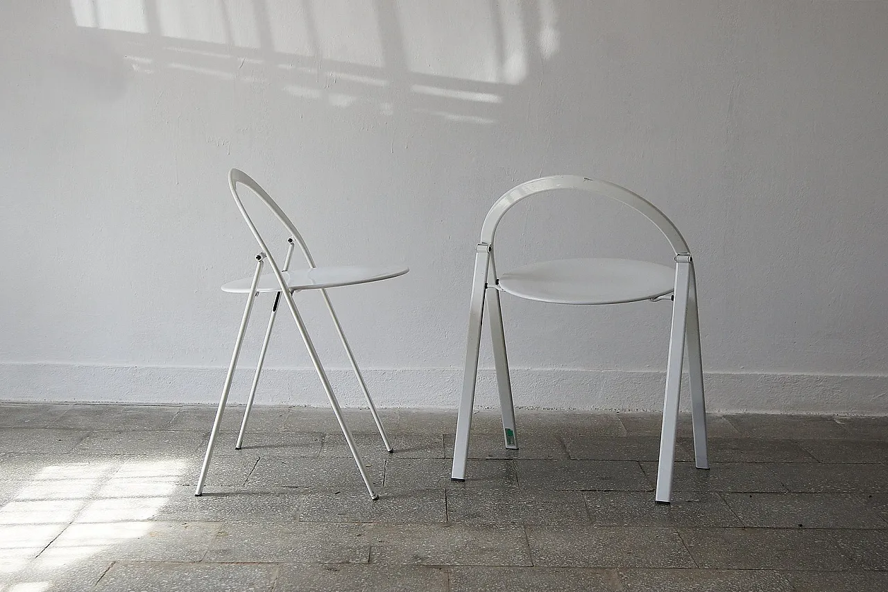 Pair of folding chairs by Giorgio Cattelan for Cidue, 1970s 4