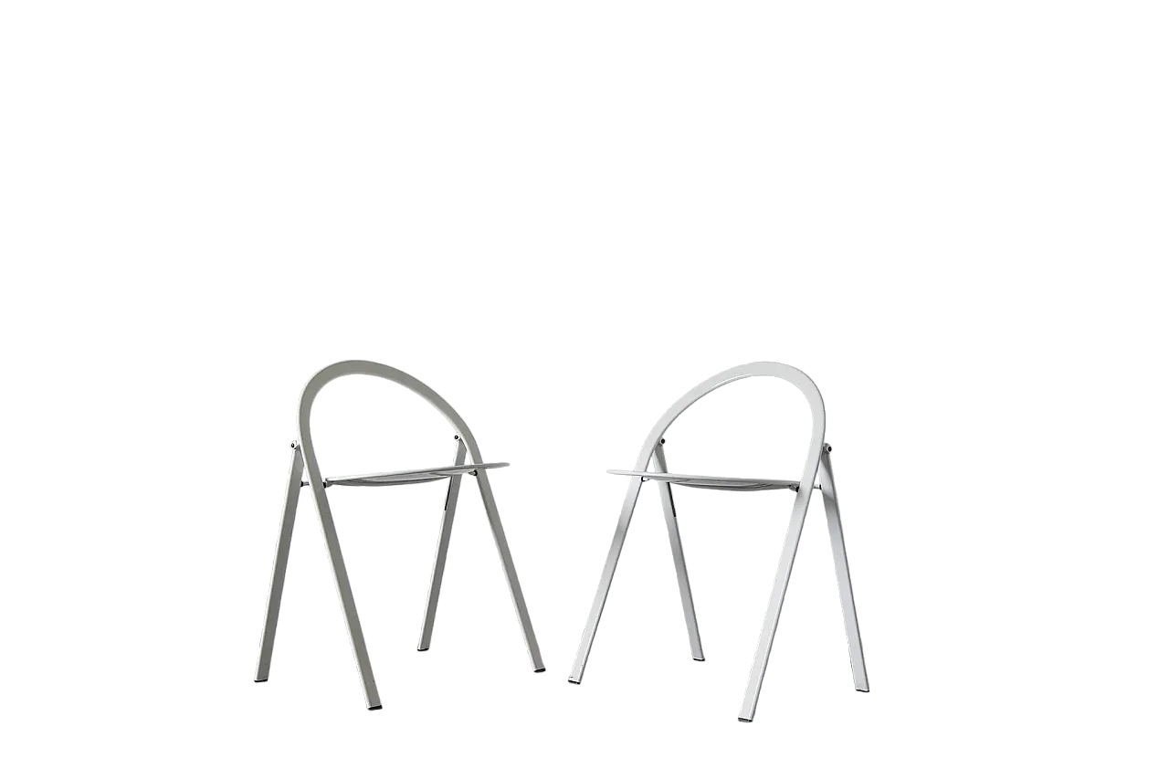 Pair of folding chairs by Giorgio Cattelan for Cidue, 1970s 9