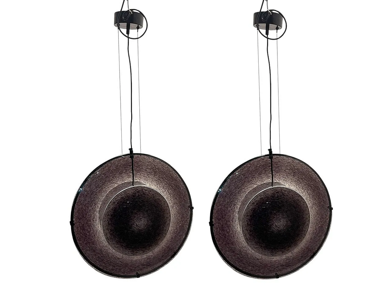 Coppia di lampadari in vetro di Murano di Arte Vetro, anni '80 4