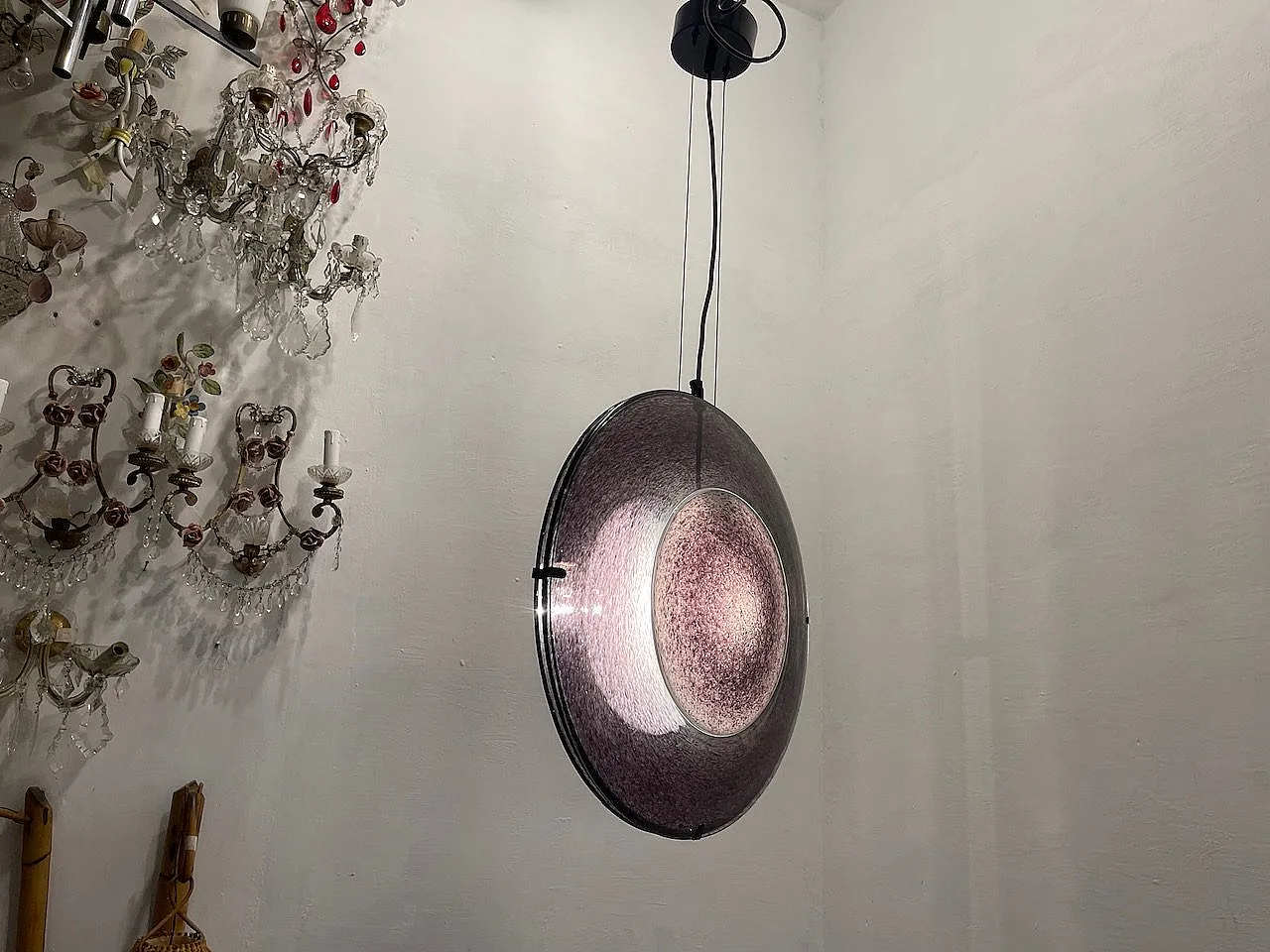 Coppia di lampadari in vetro di Murano di Arte Vetro, anni '80 9